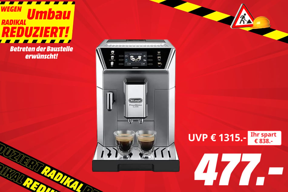 DeLonghi-Kaffeevollautomat für 477 statt 1.315 Euro.