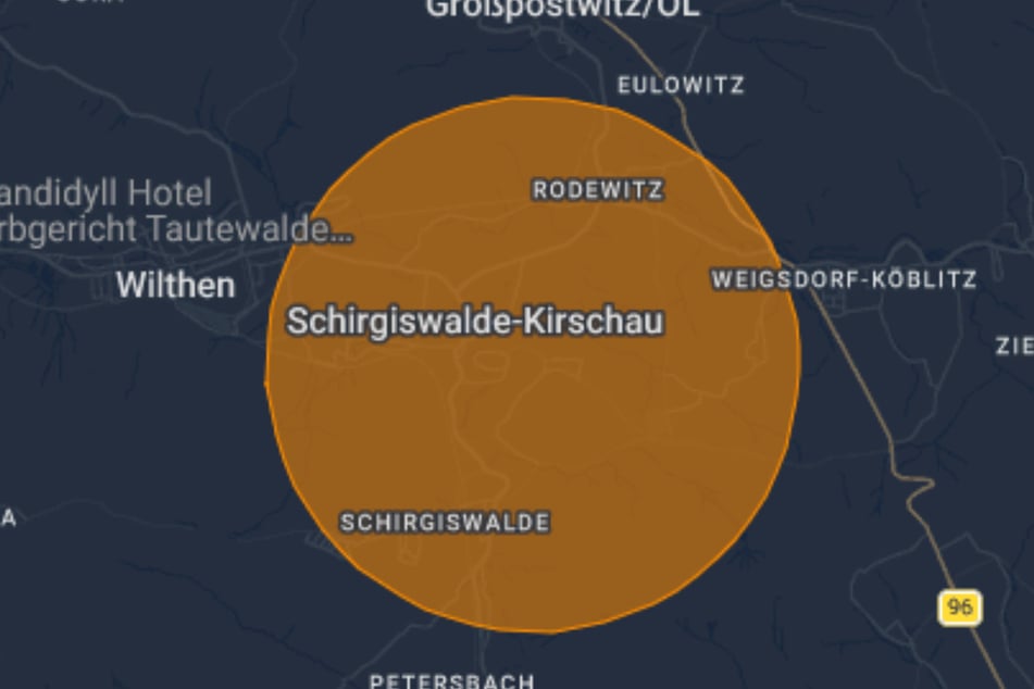 In diesem Gebiet sollen Anwohner Fenster und Türen geschlossen halten.