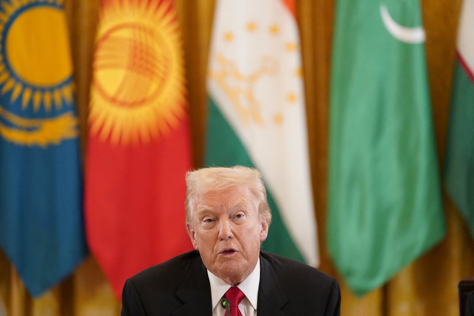 President Donald Trump speaks during a meeting with the leaders of the C5+1 Central Asian countries at the White House on November 6, 2025.
