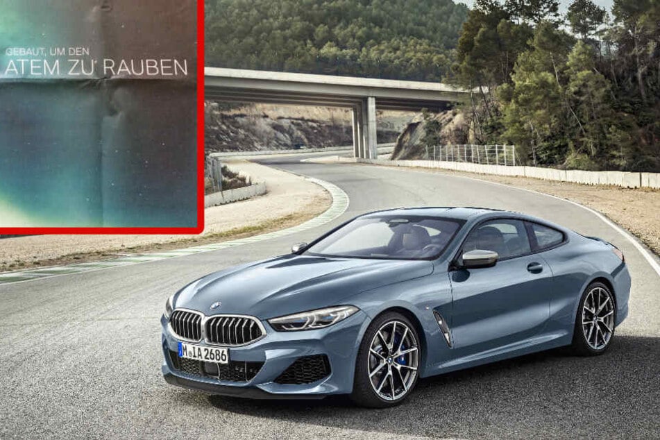 Die Anzeige für den neuen BMW 8er sorgte für einen Shitstorm. (Bildmontage)