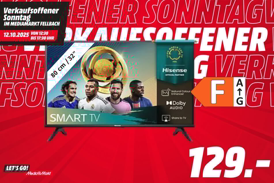 32-Zoll Hisense-Fernseher 32A4Q für 129 Euro.