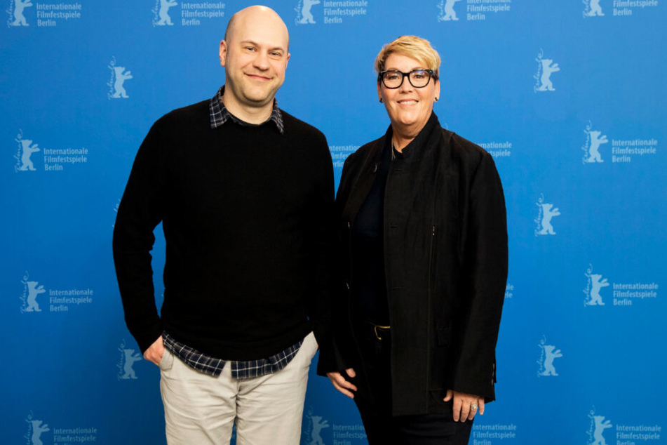 Regisseur Dan Scanlon (l.) und Produzentin Kori Rae beim Photocall.