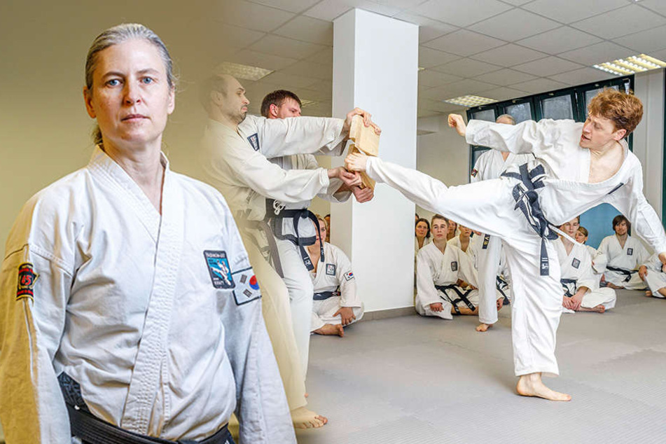 Großmeisterin Sigrid Kraft (47, li.) hat ihren mittlerweile neunten Band der Fantasy-Reihe "Ardeen" geschrieben. In Plauen wurde die zweite Taikwon-Do-Trainingsstätte für die Schüler von Sigrid Kraft eröffnet.