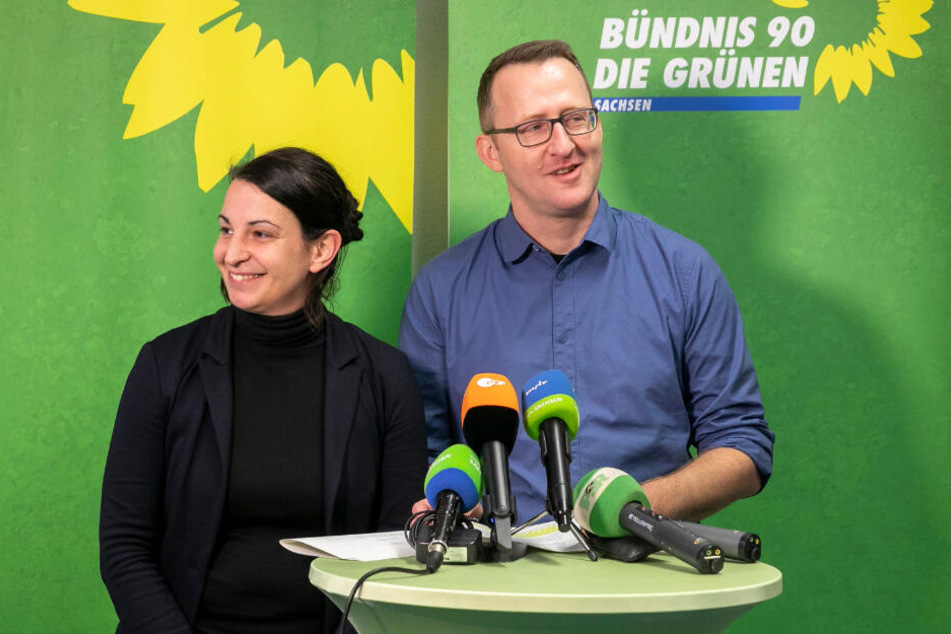 Die Grünen haben gut Lachen: Endlich regieren sie in Sachsen mit.