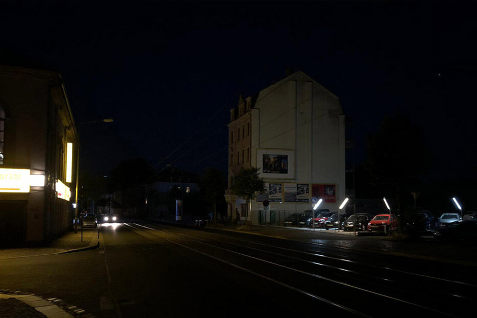 Teile der Straßenbeleuchtung in Dresden-Pieschen sind am Mittwochabend ausgefallen.