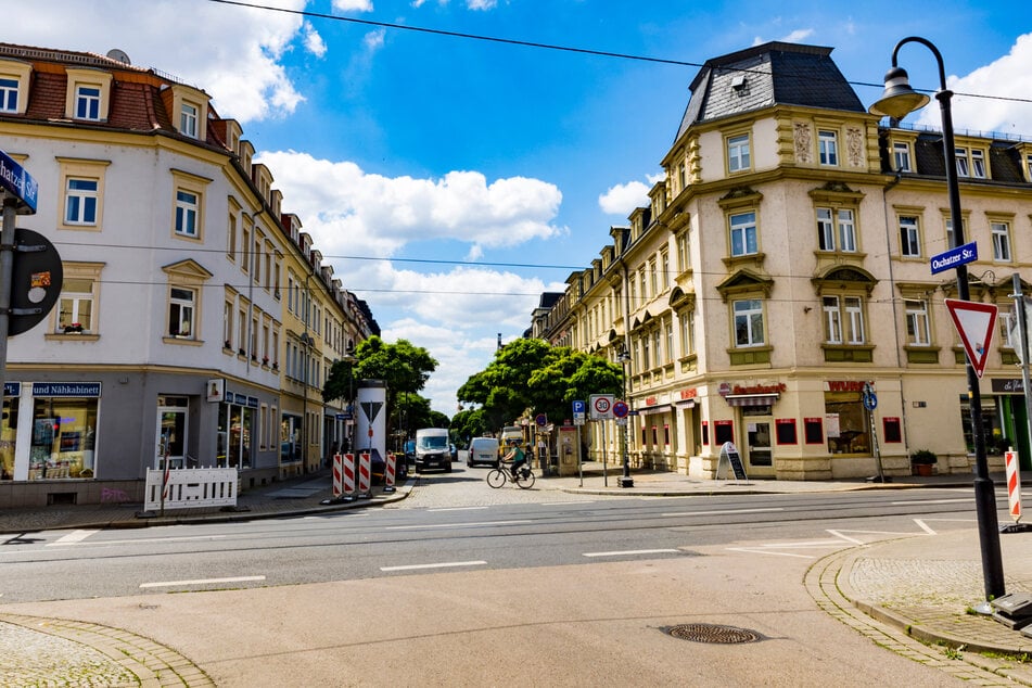 Ab 1. Juli wird gebaut: Die Kreuzung Bürgerstraße/Oschatzer Straße in Pieschen soll sicherer werden.