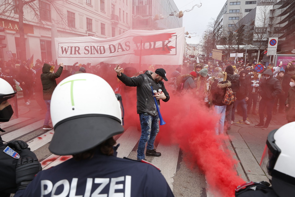 Bei der Demonstration in Wien waren rund 40.000 Teilnehmer dabei.
