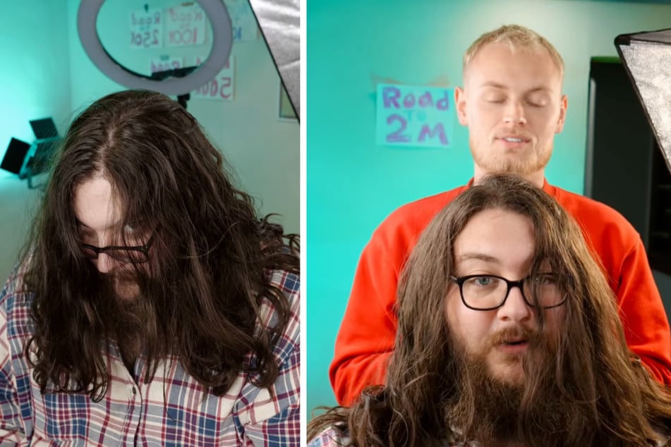 Kunde Mitchell Walls (l.) war mit zwei Regeln zu Barber Grant gekommen: Die Seiten nicht zu kurz, der Bart soll sein Kinn formen.