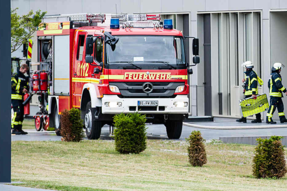 Die Feuerwehr war am Mittwochmorgen auf dem Gelände von Dr. Oetker.