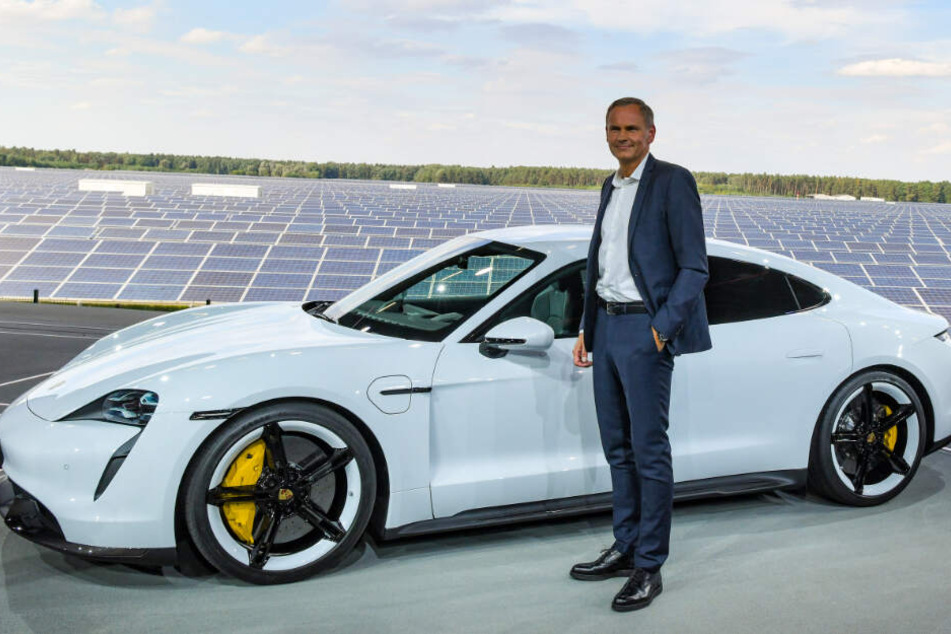 Porsche-Vorstandschef Oliver Blume am Mittwoch bei der Taycan-Premiere.