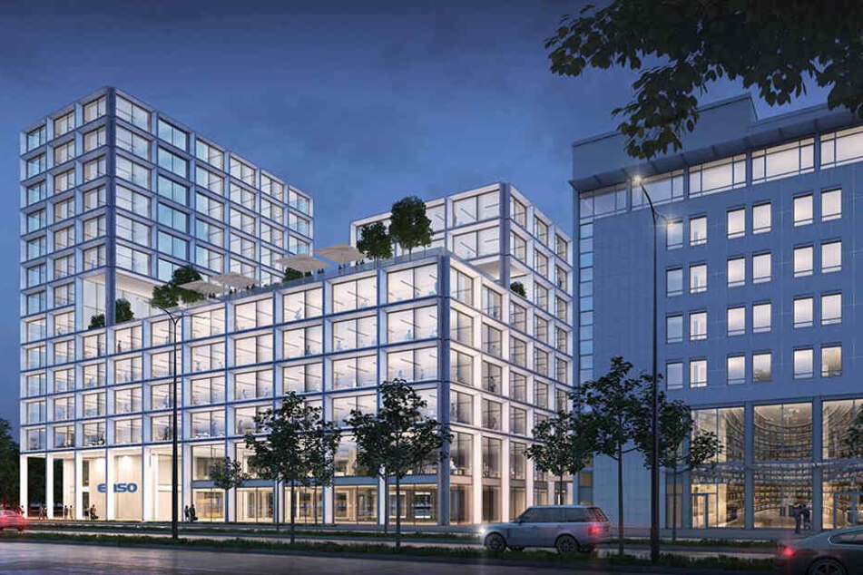 So soll der Neubau am "City Center" in der Nähe des Hauptbahnhofs einmal aussehen.