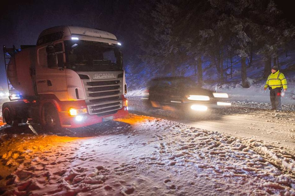 Dieser LKW kommt nicht weiter.