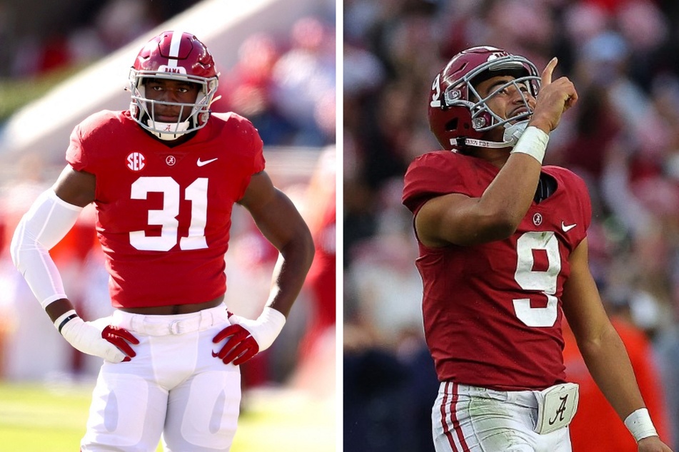 Two-time Bronko Nagurski Trophy Winner Will Anderson Jr. (l) and 2021 Heisman winner Bryce Young are reportedly playing in the Sugar Bowl game against Big 12 champion Kansas State.