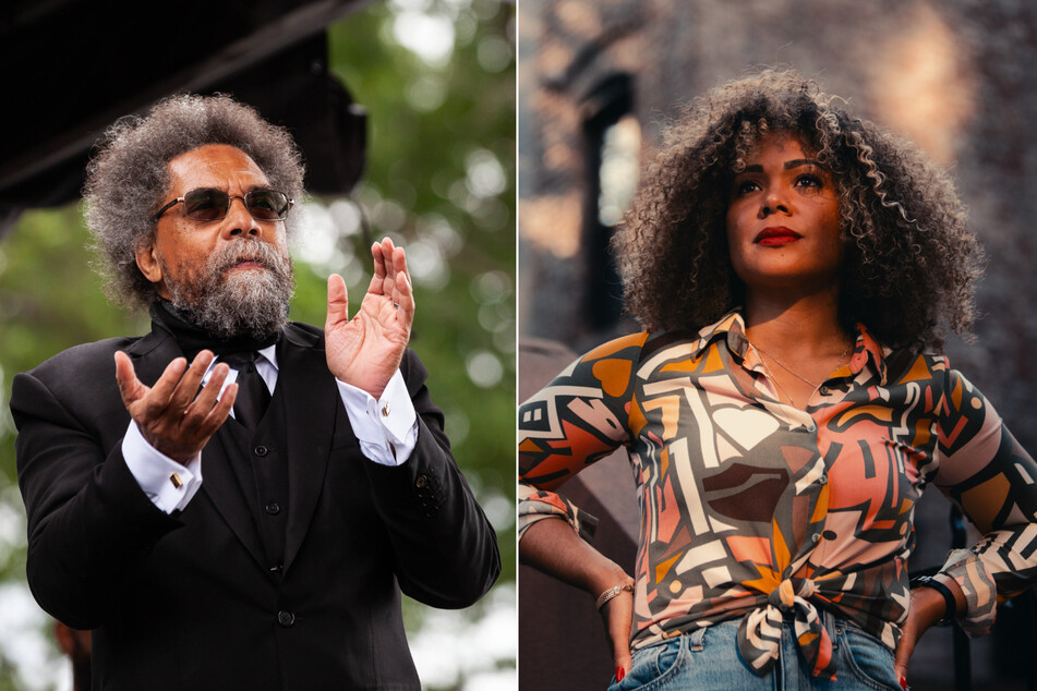Presidential candidates Cornel West (l.), an Independent, and Claudia De la Cruz of the Party for Socialism and Liberation are demanding more than "symbolic gestures" in support of the UAW strike.