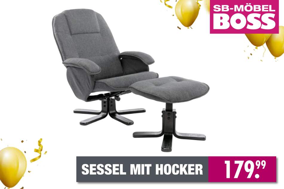 Sessel mit Hocker für 179,99 Euro.