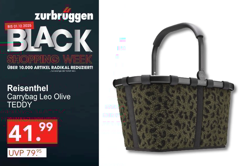 Der Reisenthel Carrybag LEO
für 41,99 statt 79,95 Euro.