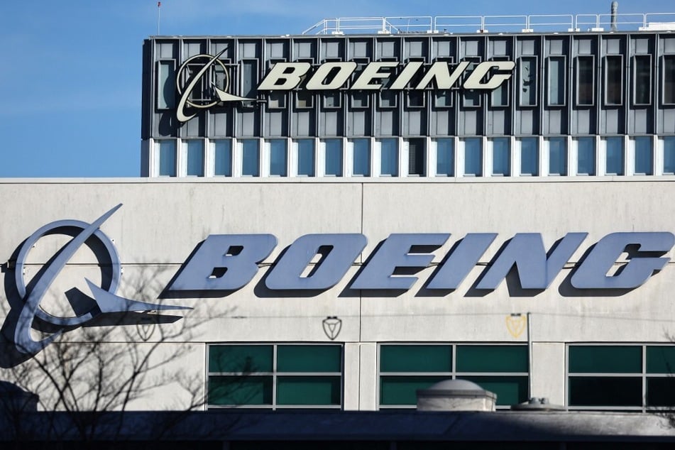 The Boeing logo is displayed on Boeing buildings on January 8, 2024, in El Segundo, California.
