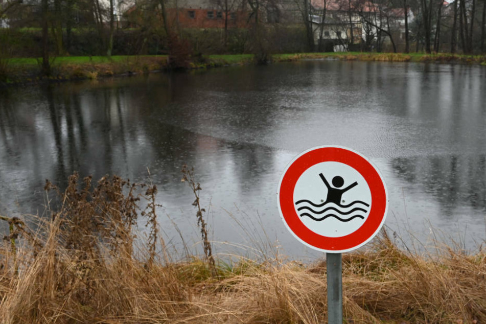 In diesem Teich waren die drei Geschwister im Sommer 2016 ertrunken.