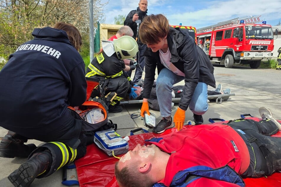 Die "Schwarzer Freitag"-Übung beinhaltete auch einen Brand.