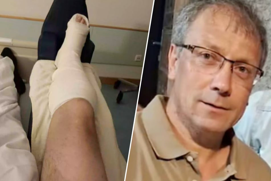 Anfang des Jahres brauch sich der "Bauer sucht Frau"-Kandidat das Bein.