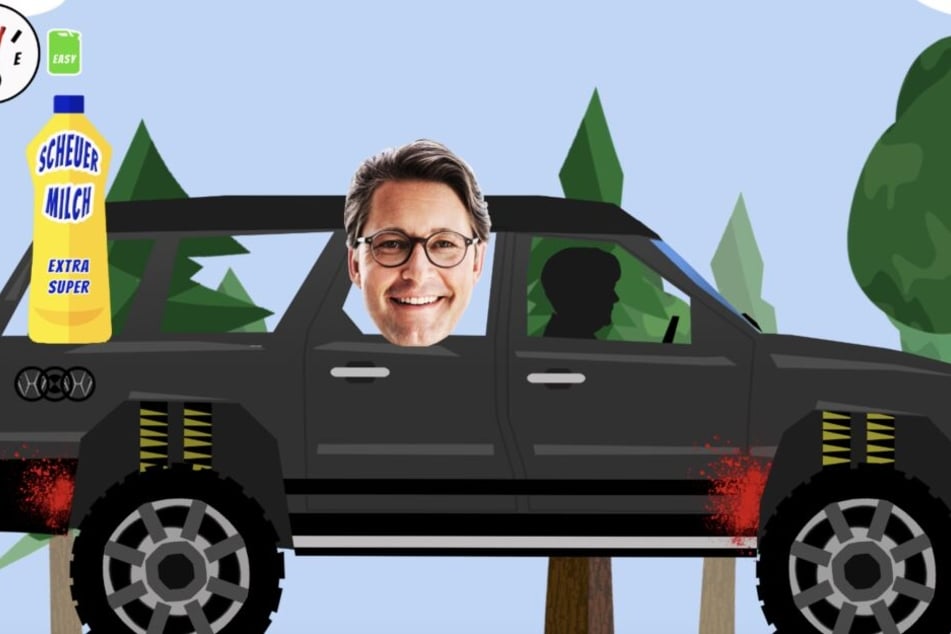 Hier bekommt Verkehrsminister Andreas Scheuer eine gescheuert