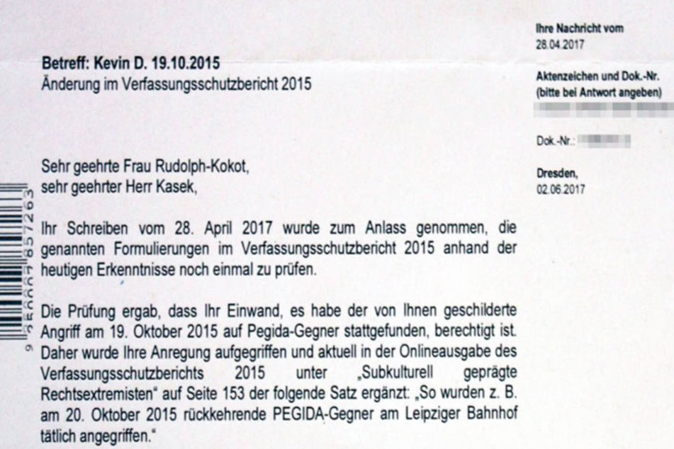Die Reaktion des Verfassungsschutzes auf die Beschwerde des Aktionsnetzwerkes "Leipzig nimmt Platz".