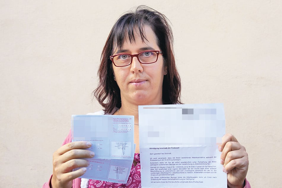 Mit dem Krankenschein ging Claudia Schmidt zu ihrem Arbeitgeber, mit dem Kündigungsschreiben kam sie wieder nach Hause.
