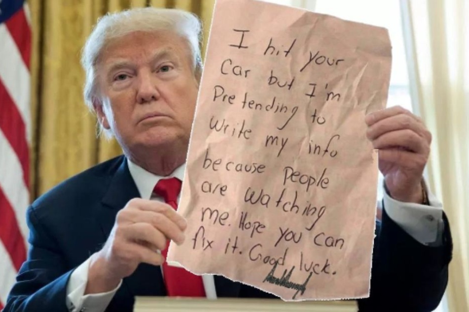 Auch eine Fotomontage mit Donald Trump feierte den Erfolg des kleinen Mädchens.