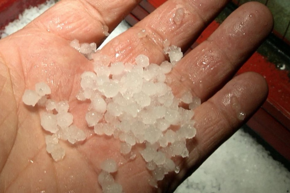 Sturm Herwart hatte auch Hagel im Gepäck.