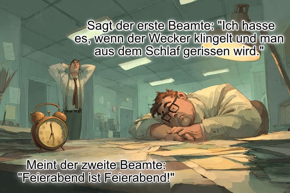 Selbst der Wecker hat im Beamtenleben seine Grenzen.