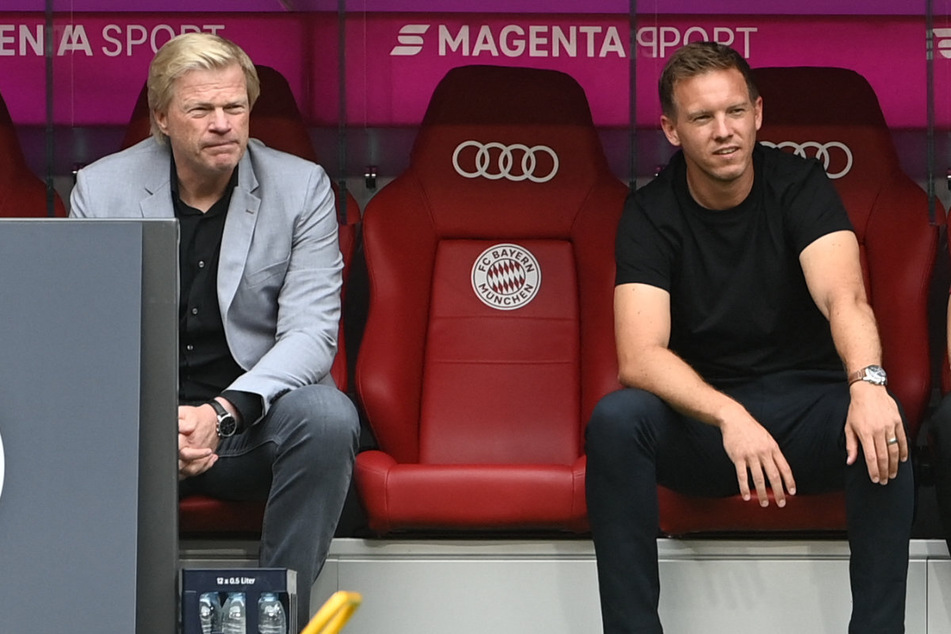 FC-Bayern-Vorstandschef Oliver Kahn (53, l.) möchte auch weiterhin dem Cheftrainer Julian Nagelsmann (35) sein Vertrauen schenken.