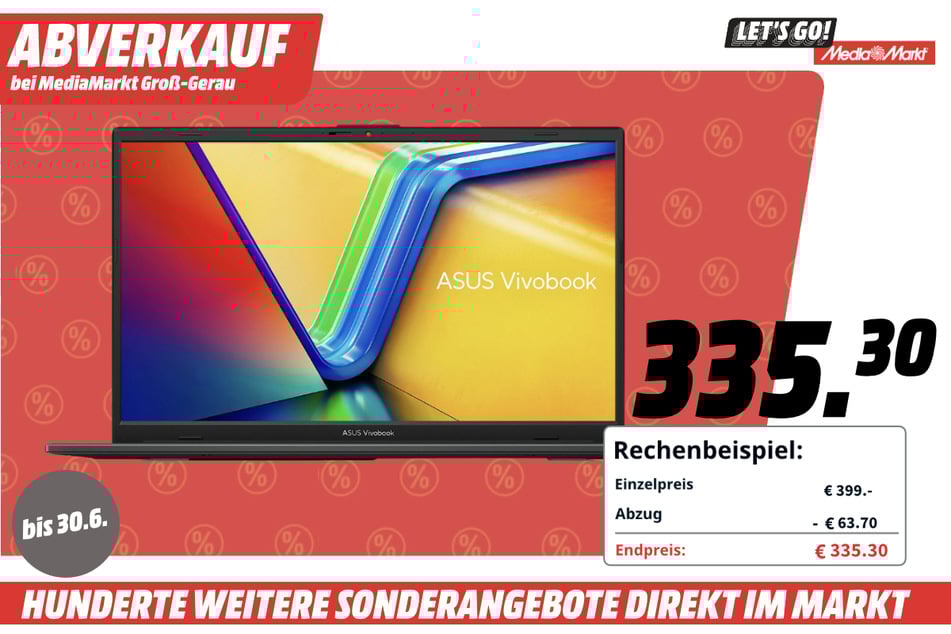 Asus-Notebook für 335,30 Euro.