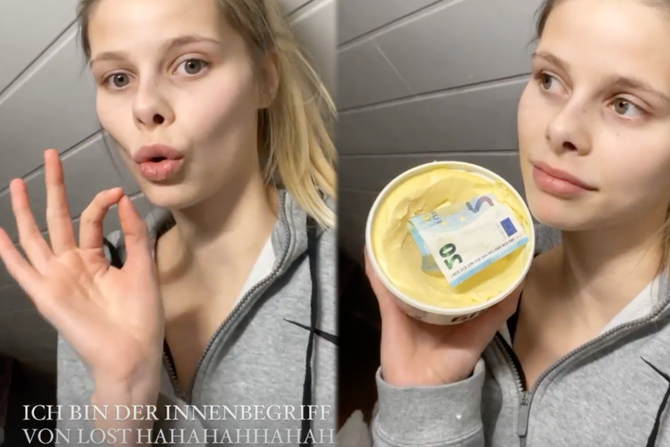 "Ich weiß nicht, was ich dazu sagen soll", kommentierte Larissa Neumann (20) den Fund in der Margarine-Dose.
