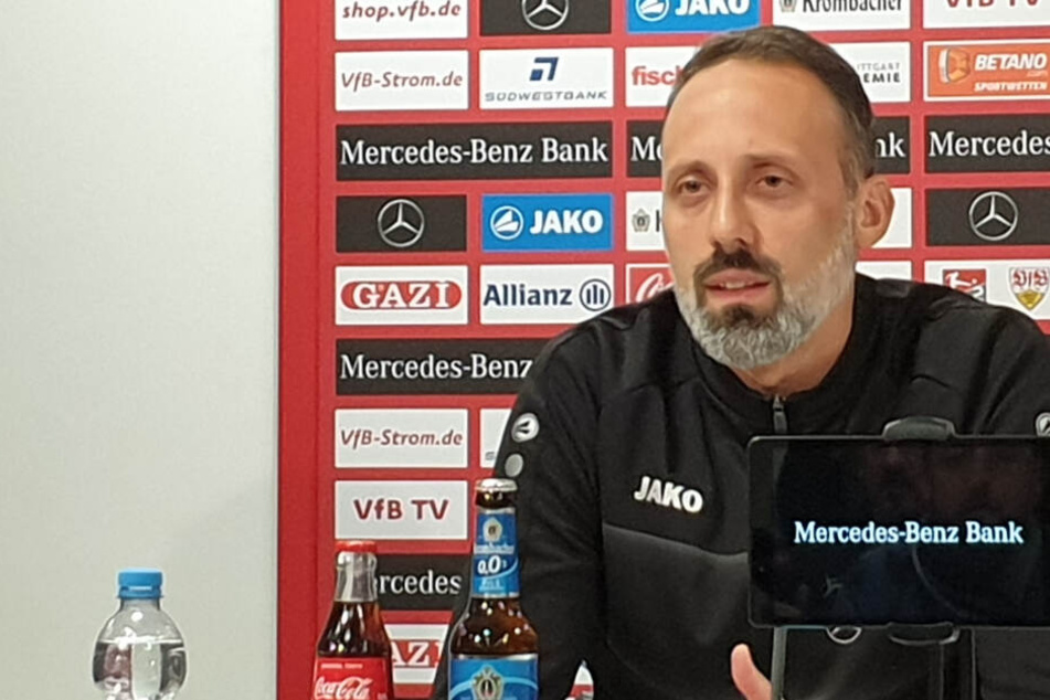 Pellegrino Matarazzo bei der VfB-Pressekonferenz vor dem Heidenheim-Spiel.