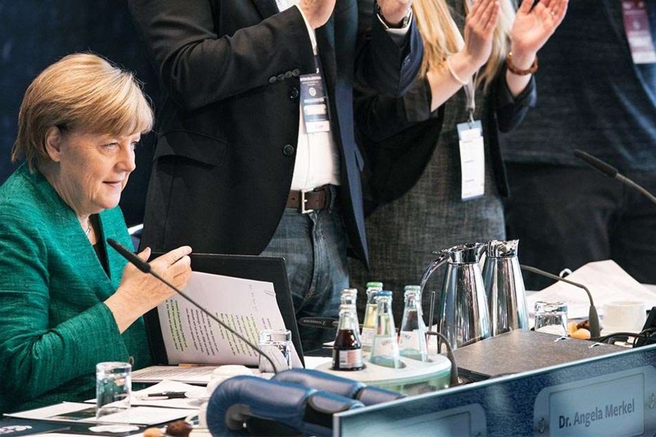 Beim JU-Deutschlandtag gab es noch Beifall für Bundeskanzlerin Angela Merkel.