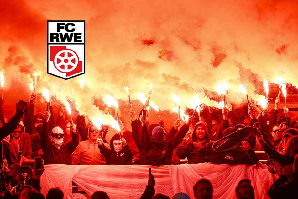 Erfurt-Fans sollen rund 20 Leuchtfackeln beim Derby gegen Hansa gezündet haben.