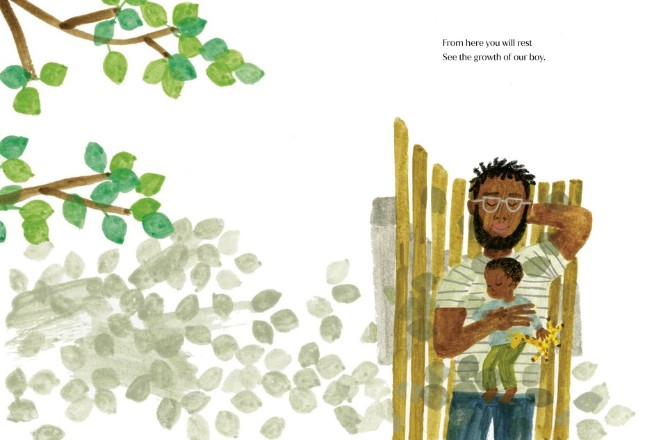 Eine Seite des Kinderbuches von Meghan.