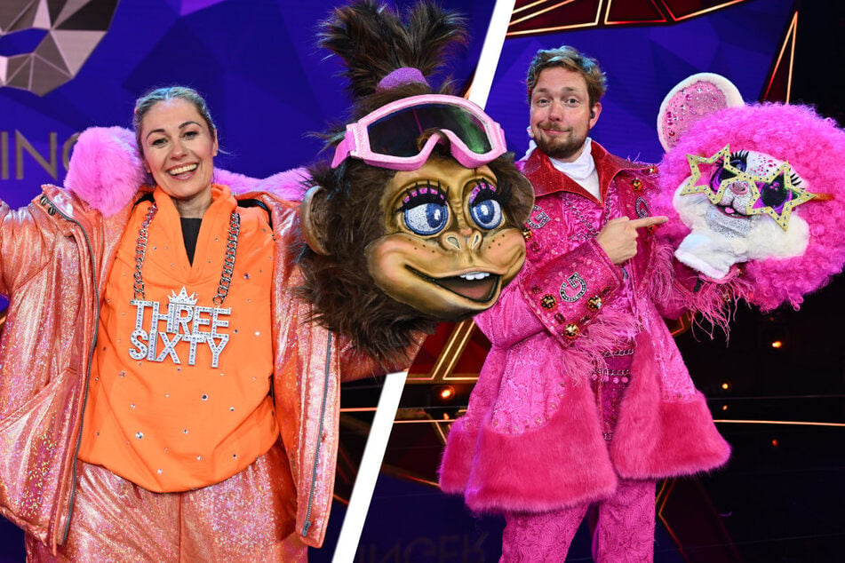 Moderatorin Ruth Moschner (50, "Three Sixty", l.) und Comedian Bastian Bielendorfer (42, "Groovy") sind am Mittwochabend enttarnt worden.