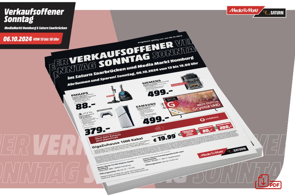 MediaMarkt und Saturn verkaufen am Sonntag (6.10.) viele Geräte besonders günstig.