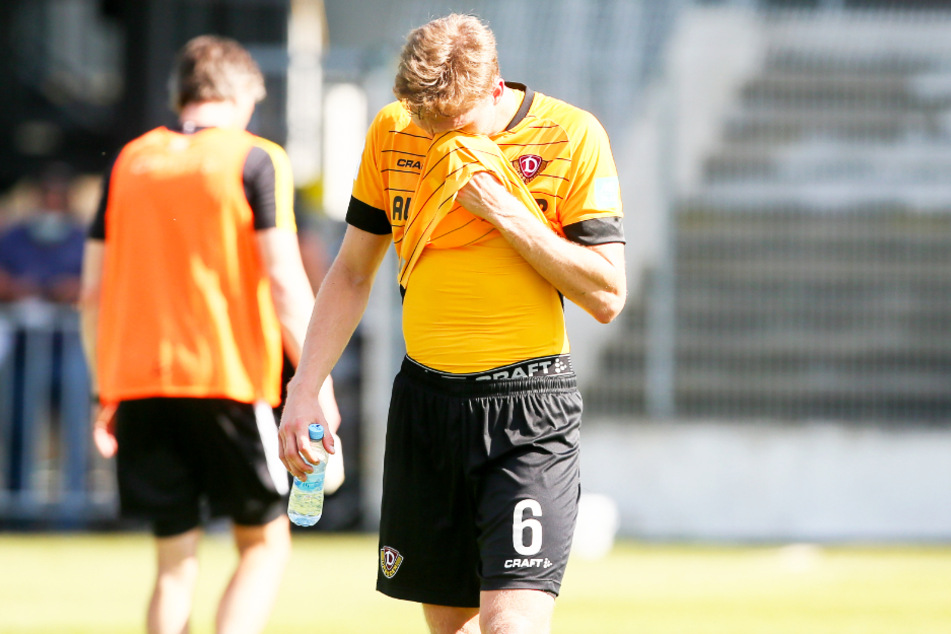 Siegtor geschossen und abgestiegen: Marco Hartmann nach dem Abpfiff in Sandhausen. Der 32-Jährige schämte sich seiner Tränen nicht.