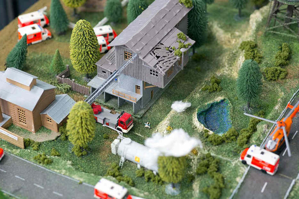 Im Miniatur-Land werden Notfall Situationen nachgestellt.