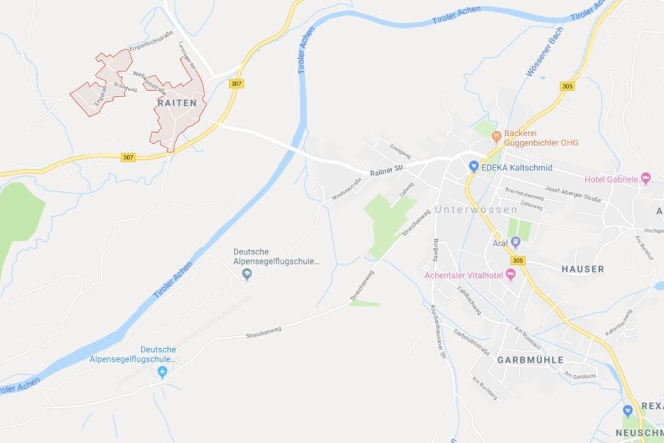 Der Ortsteil Raiten wurde evakuiert, da hier akute Lawinengefahr herrscht.