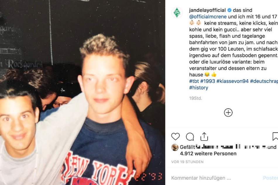 Jan Delay zeigt auf Instagram ein Foto aus dem Jahr 1993, auf dem er mit MC Rene zu sehen ist.