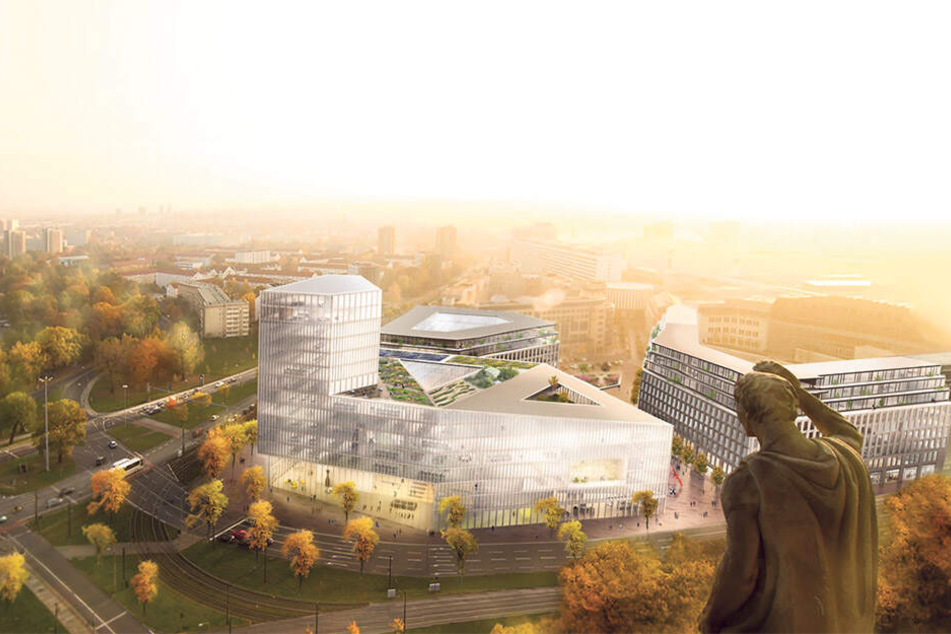 Das neue Verwaltungszentrum mit "Rathausturm".