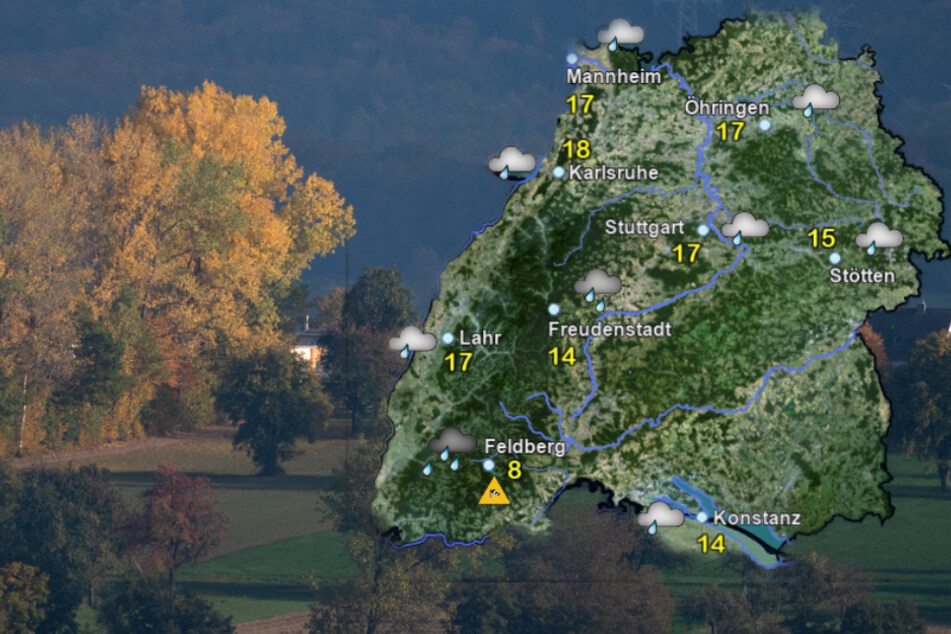 Der Trend des trüben Herbstwetters setzt sich in Baden-Württemberg fort. (Fotomontage)