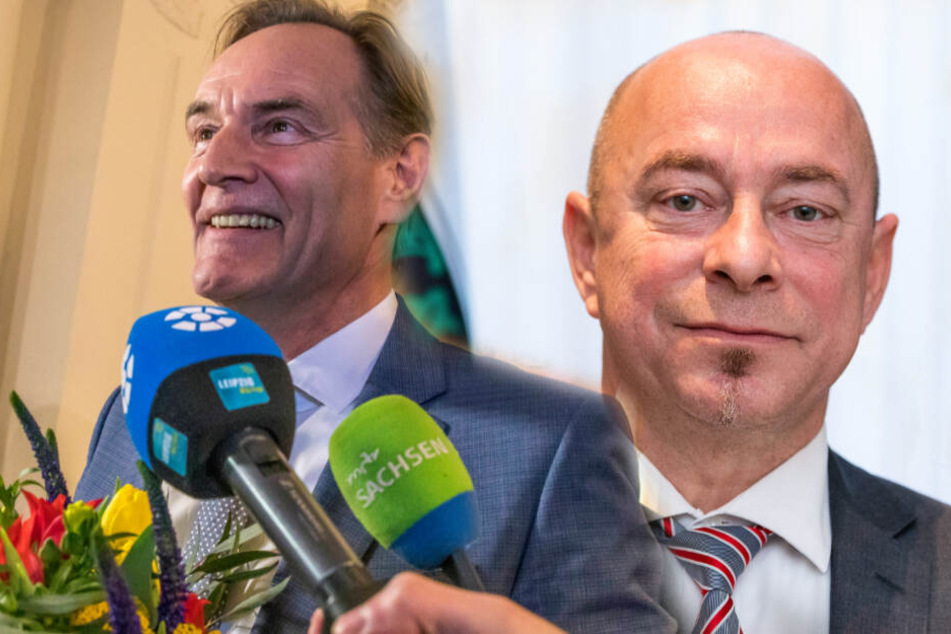 Burkhard Jung (61, SPD) habe als Zugezogener ein ganz anderes Verhältnis zur Messestadt, so Thomas Feist (54, CDU, rechts).