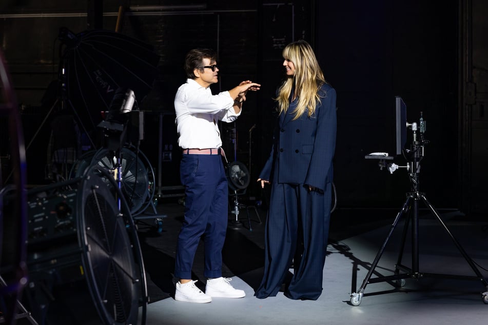 Kristian Schuller (55) und Heidi Klum (52) vor dem Fotoshooting.