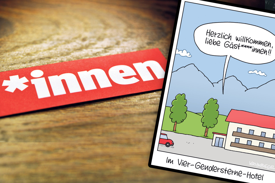 Der Gender-Zeitgeist hat den Karikaturisten Uwe Krumbiegel aus Hetzdorf inspiriert.