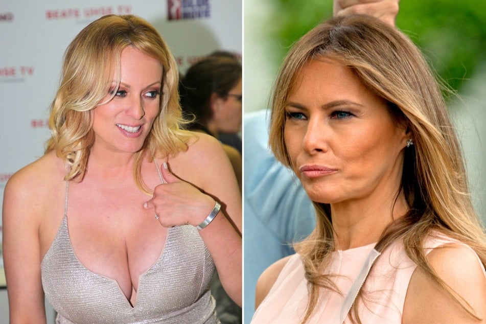 Porn star Stormy Daniels (l.) says Melania Trump (r.) should leave her husband Donald Trump after he was convicted of 34 felonies in his hush money criminal trial.