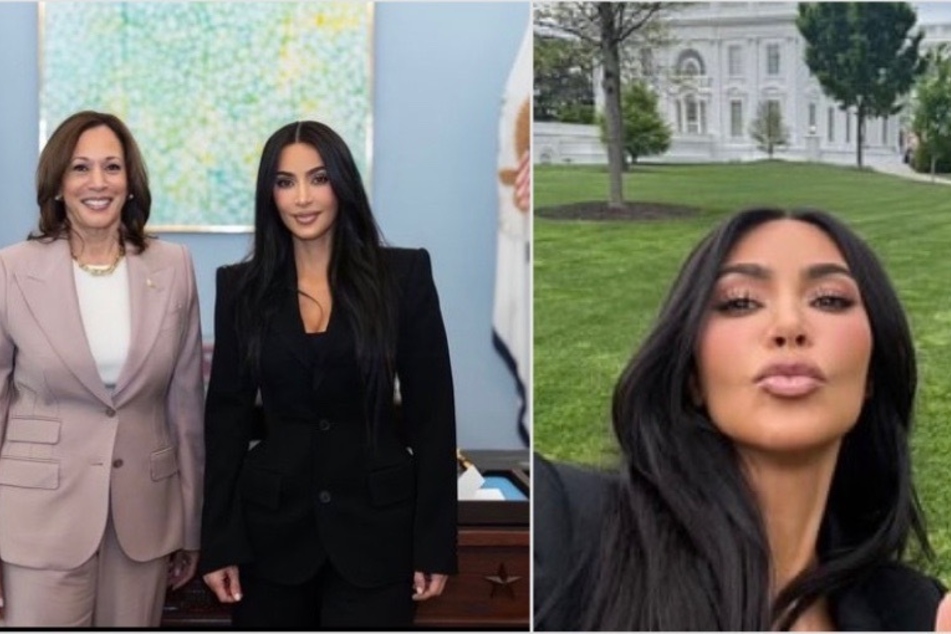 Kim Kardashian shares look at White House visit with VP Kamala Harris